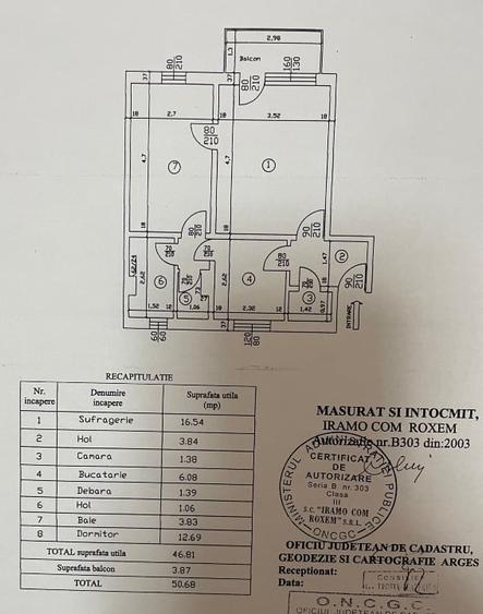 Apartament 2 camere, confort 1, 50m*, etaj 3 din 4 - 1