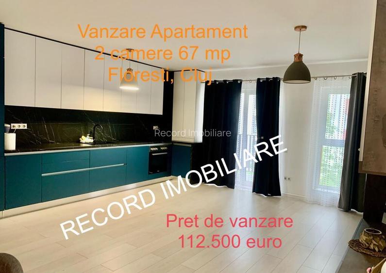 Apartament 2 camere 67 mp, logie 3 mp, etaj 1 Floresti central