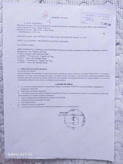 teren intravilan Bratasanca Prahova - 1