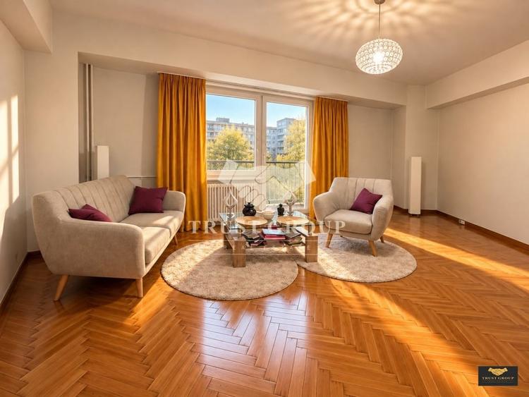 Apartament cu 3 camere decomandat, mobilat în Calea Victoriei