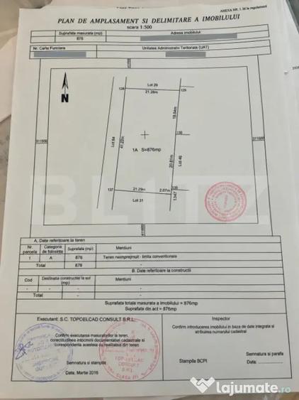 Teren intravilan 876mp, Carcea, langa Cartierul Verotherm - Carcea (Dolj) - 1