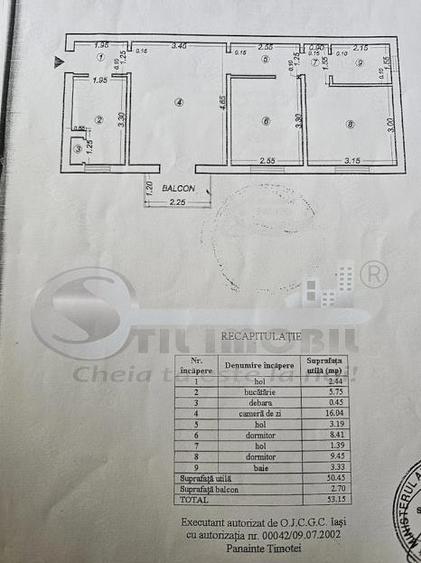 Apartament cu 3 camere semidecomandat în Zimbru
