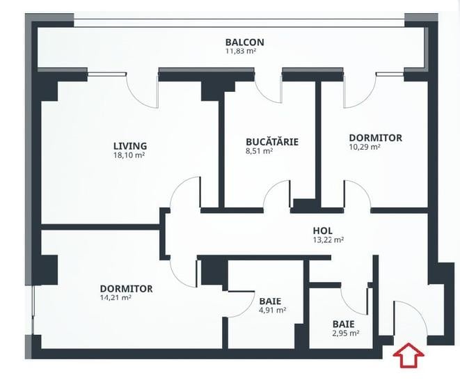 Apartament cu 3 camere decomandat în Tătărași