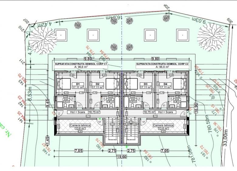Duplex cu 10 camere cu Canalizare în Bran