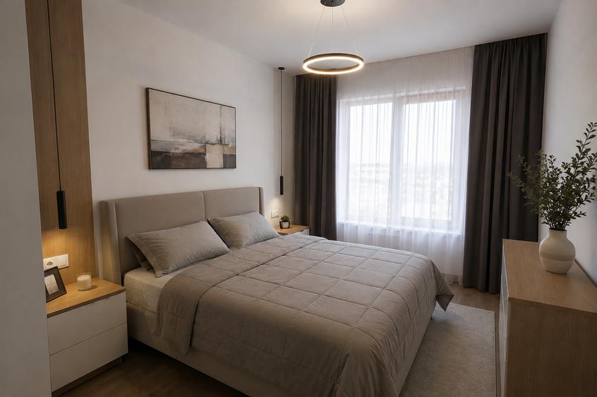 Apartament 2 camere cu balcon, 58,40 mp,  acces rapid catre Bucuresti - 1