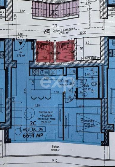 Apartament cu 2 camere decomandat în Tei