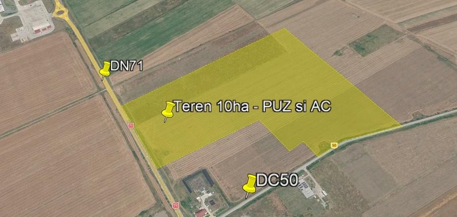 Teren Construcții intravilan de 99330 mp, în Ulmi