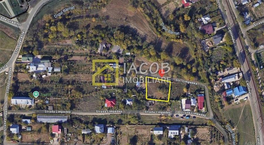 Teren Construcții intravilan de 1055 mp, în Exterior Nord