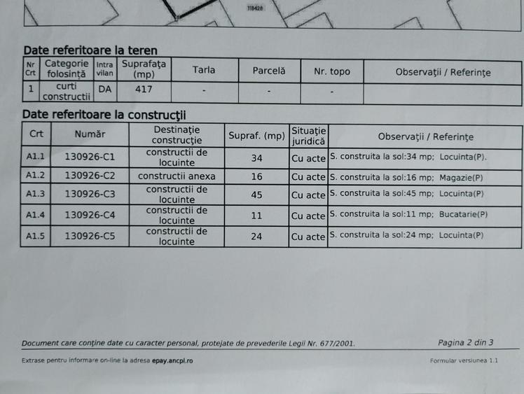 Teren de 417 mp, în Exterior Vest