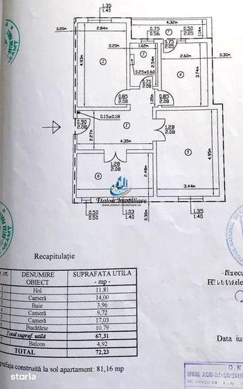 Apartament cu 3 camere decomandat în Calea Romanului