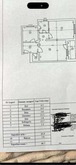 Apartament cu 2 camere semidecomandat în Central