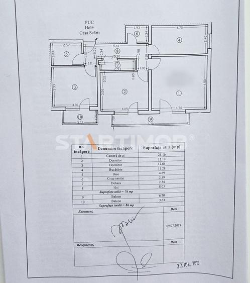 Apartament cu 3 camere decomandat, mobilat în Tractorul