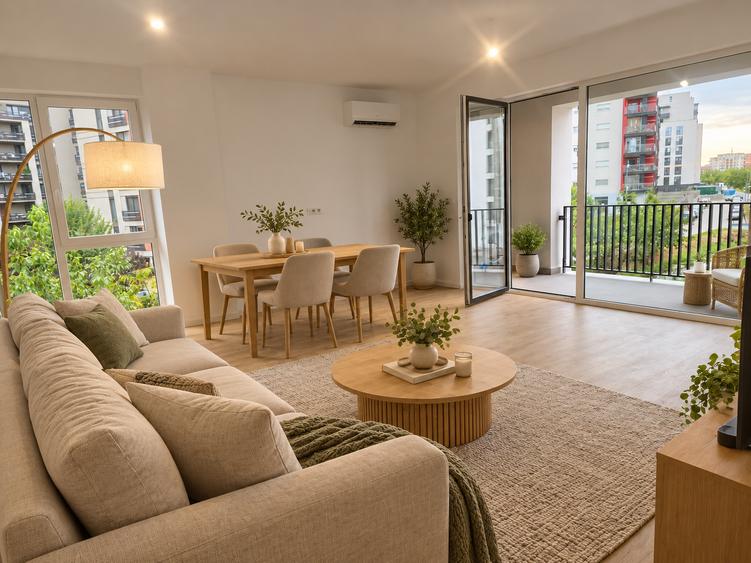 Apartament cu 2 camere semidecomandat în Torontalului