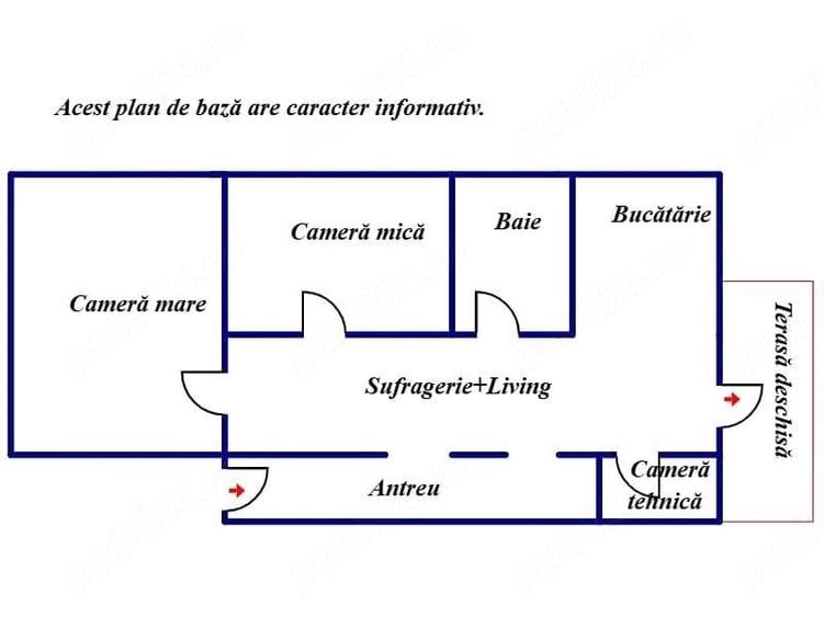 Casă cu 2 camere cu Teren 1520 Mp în Exterior Vest