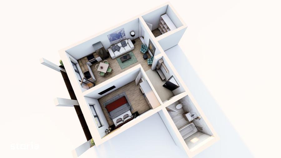 Apartament cu 2 camere în Sânpetru