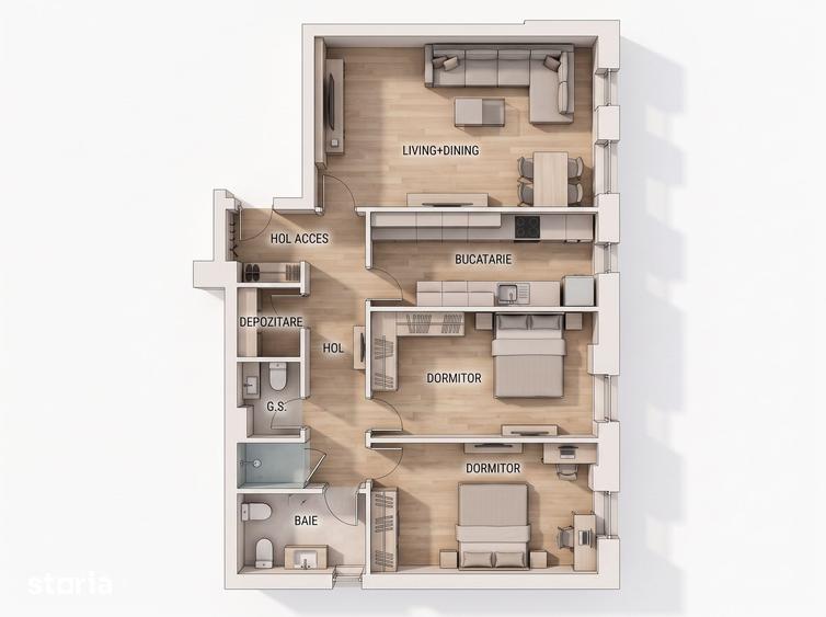 Apartament cu 4 camere în Central