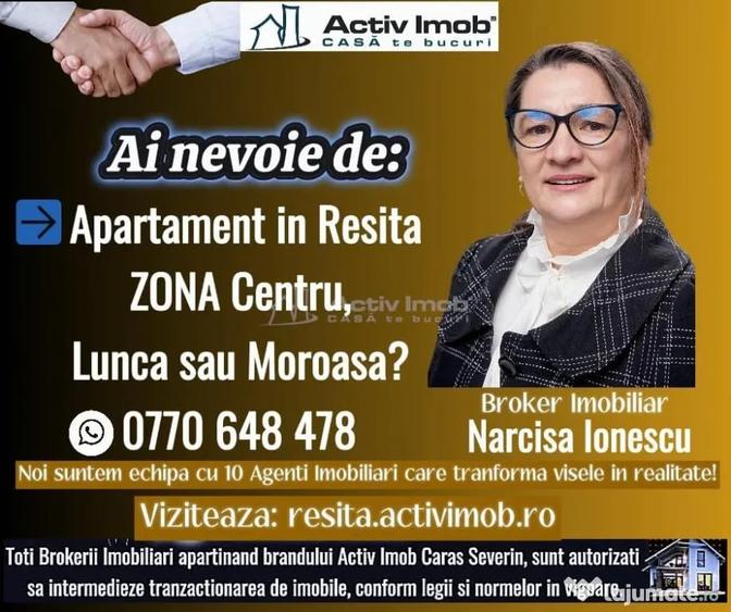 Apartament cu 3 camere decomandat în Luncă