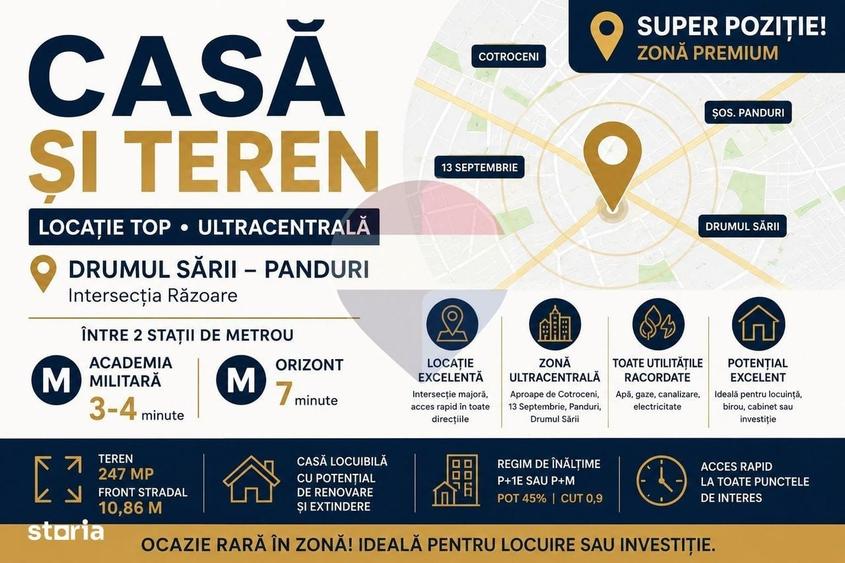 Casă cu 3 camere în Drumul Sării