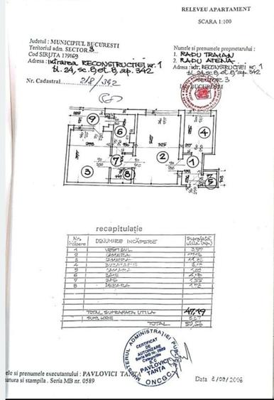 Apartament cu 2 camere semidecomandat în Titan