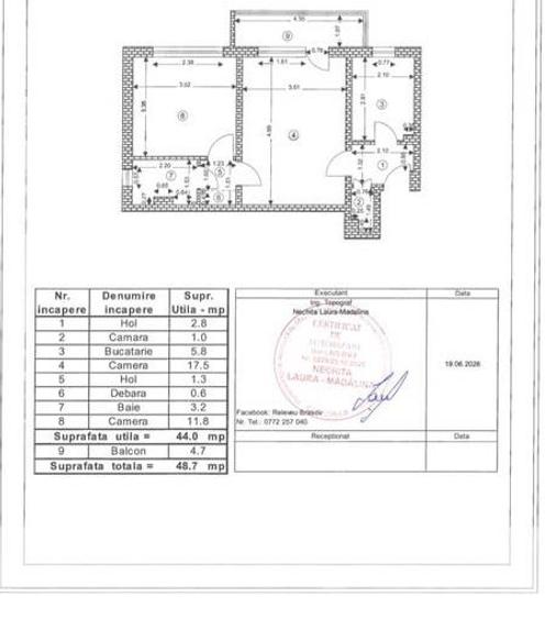 Apartament cu 2 camere semidecomandat în Centrul Civic