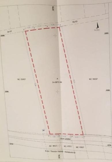 Teren Construcții intravilan de 2871 mp, în Theodor Pallady