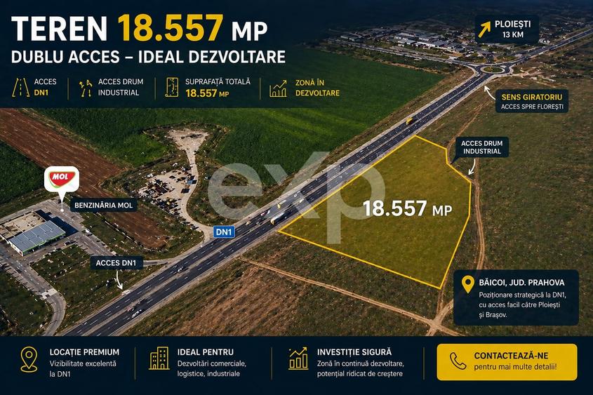 Teren agricol extravilan de 18577 mp, în Băicoi