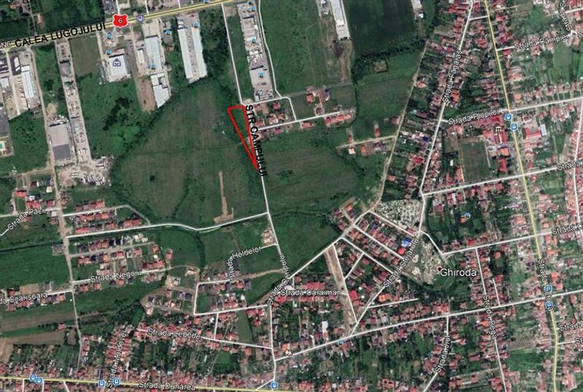 Teren Construcții extravilan de 6330 mp, în Ghiroda