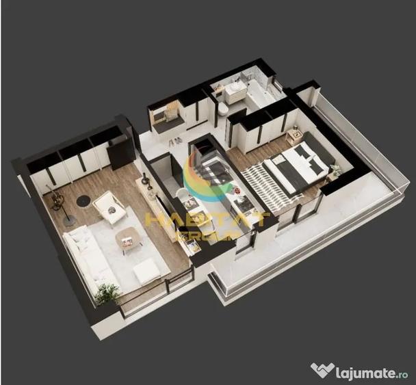 Apartament cu 2 camere decomandat în Central