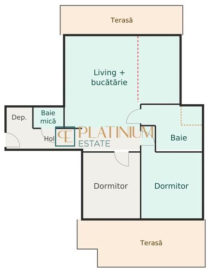 Apartament cu 3 camere semidecomandat, mobilat în Dumbrăvița