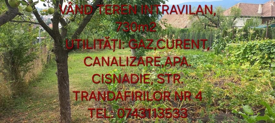 Teren de 730 mp, în Central