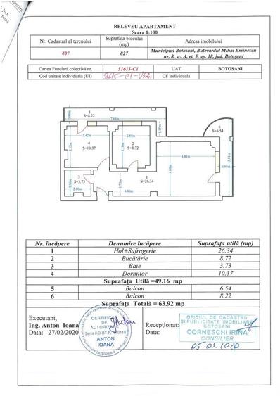Apartament cu 2 camere nedecomandat în Lehnești