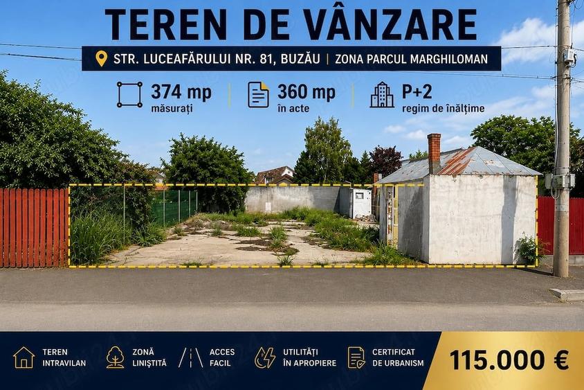 Teren de 374 mp, în Marghiloman