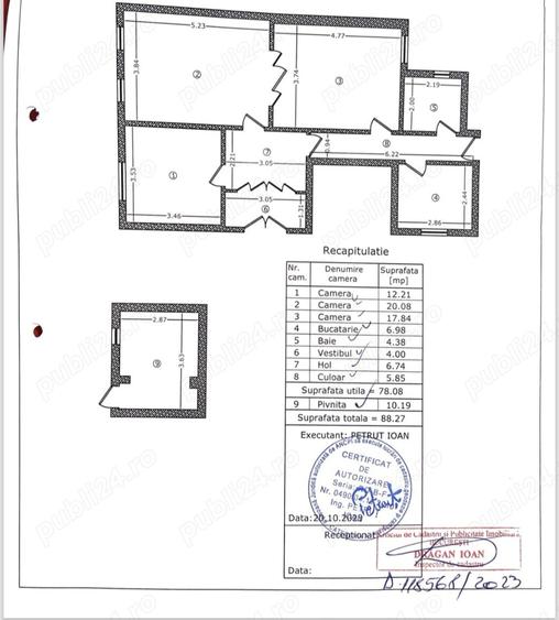 Casă cu 3 camere cu Teren 58 Mp în Gara de Nord
