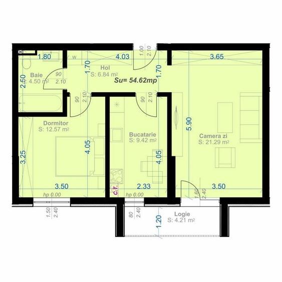 Apartament 2 camere finalizat, gata de mutare! Parcare inclusa! - 3