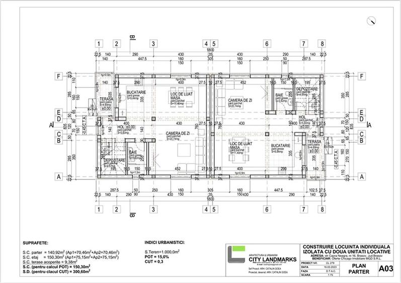 Duplex cu 4 camere cu Canalizare în Stupini