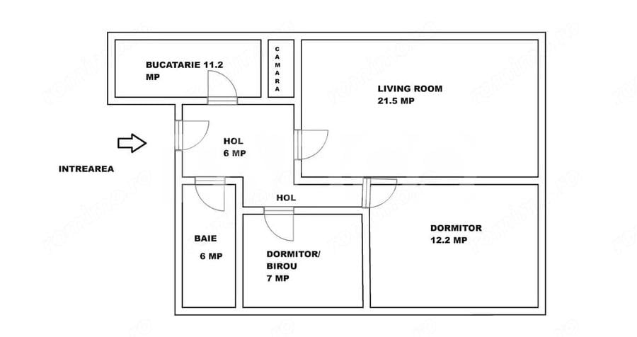 Apartament cu 3 camere decomandat, mobilat în Sub Arini