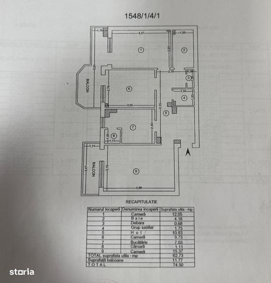 Apartament cu 4 camere decomandat în Păcurari