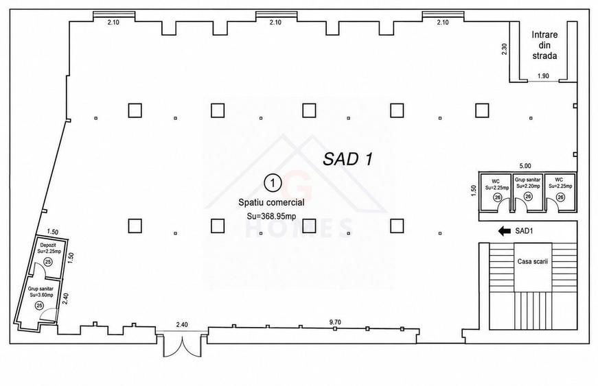 Spațiu comercial, de 381 mp, în Complex Studențesc