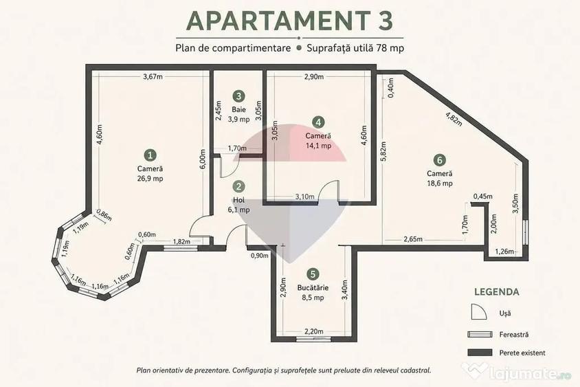 Casă cu 9 camere cu Teren 1048 Mp în Central