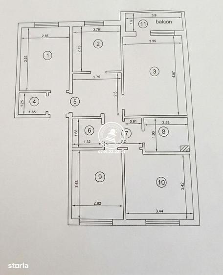 Apartament cu 4 camere decomandat în Galata