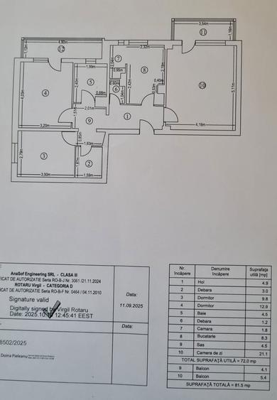 Apartament cu 3 camere decomandat, mobilat în Păcii