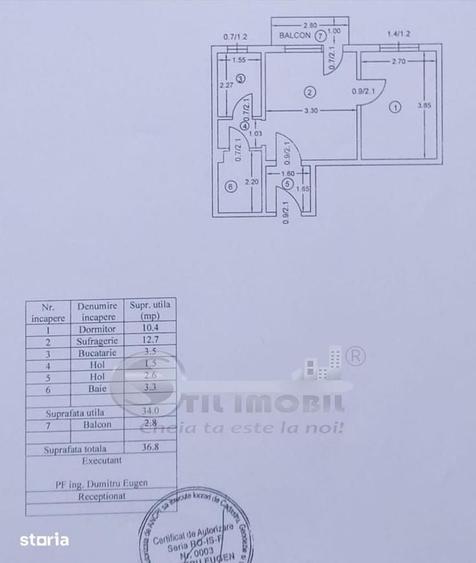 Apartament cu 2 camere în Podu Roș