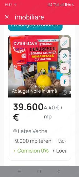 Teren de 9000 mp, în Letea Veche