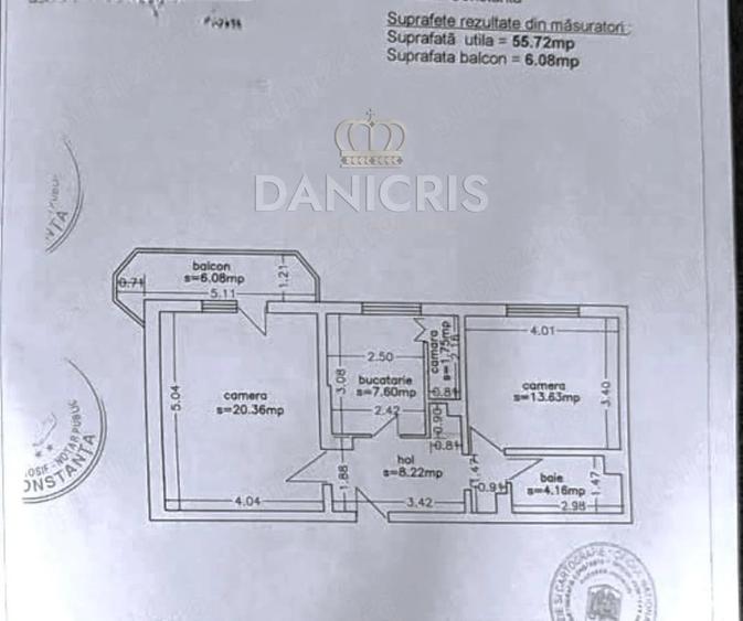 Apartament cu 2 camere decomandat în Brătianu