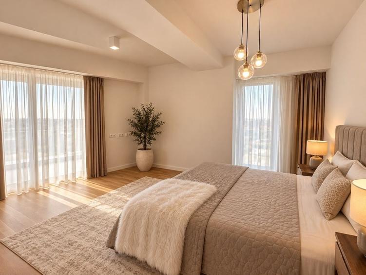 Apartament cu 3 camere decomandat, mobilat în Băneasa