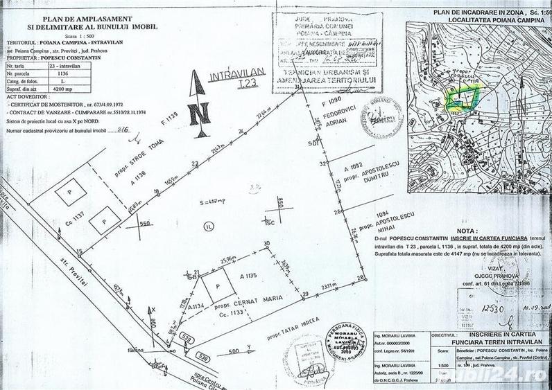 Teren de 4200 mp, în Poiana