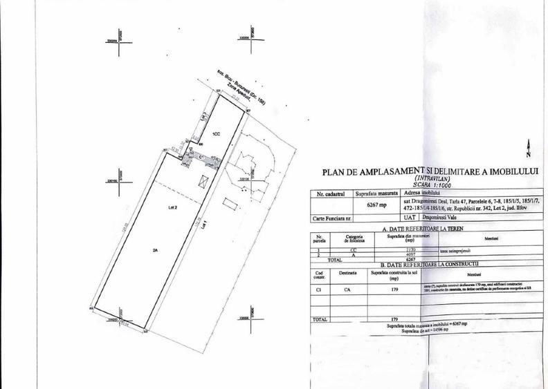 Casă individuală cu 5 camere cu Teren 14360 Mp în Dragomirești-Deal