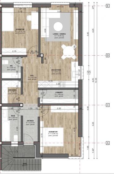 Apartament cu 3 camere decomandat în Central