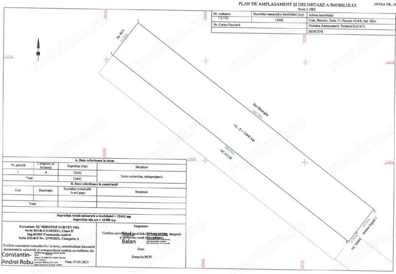 Teren Investitional 1,24 ha Com Berceni | deschidere 42ml | #CG28 - 4