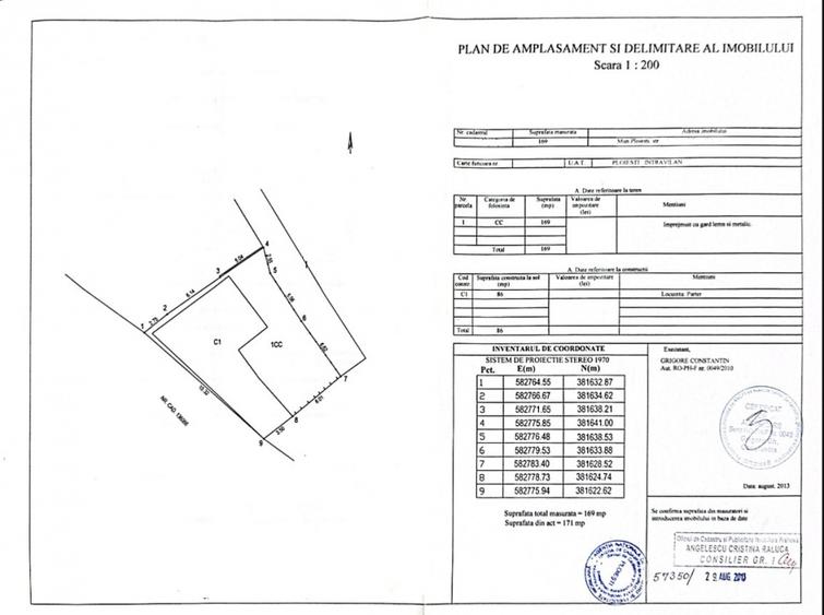 Casă individuală cu 3 camere cu Canalizare în Buna Vestire